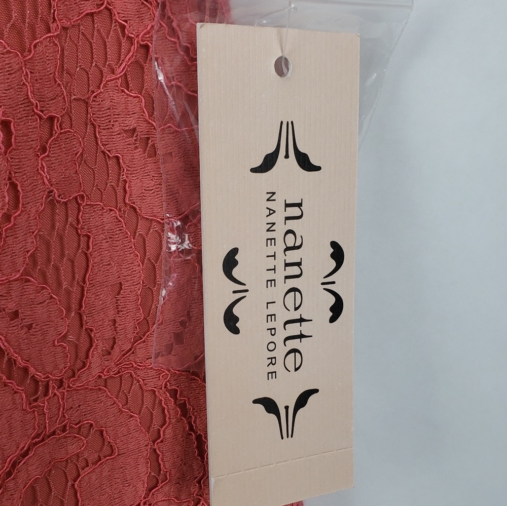 NWT Nanette Lepore Sedona Clay Lace Shirt Dress - Picture 4 of 8